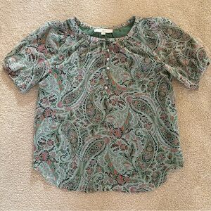 LOFT Multicolor Paisley Blouse